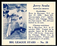 1950 V362 Big League Stars Baseball- #28 Jerry Scala, Buffalo Bisons