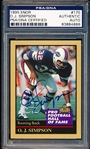 1995 Enor “Pro Football Hall of Fame” Football Card- #175 O.J. Simpson- PSA/DNA Certified Authentic Autograph