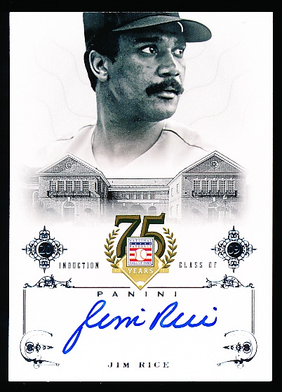 2014 Panini Baseball- Hall of Fame 75th Anniv- Certified Autograph- #86 Jim Rice