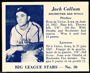 1950 V362 Big League Stars- #30 Jack Collum, Rochester Red Wings