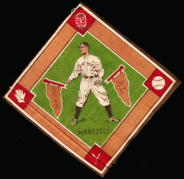 1914 B18 Baseball Blanket- Hartzell, New York AL- Green Infield
