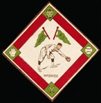 1914 B18 Baseball Blanket- McBride, Wash AL- Green Pennants
