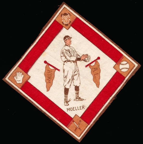 1914 B18 Baseball Blanket- Moeller, Wash AL- Brown Pennants