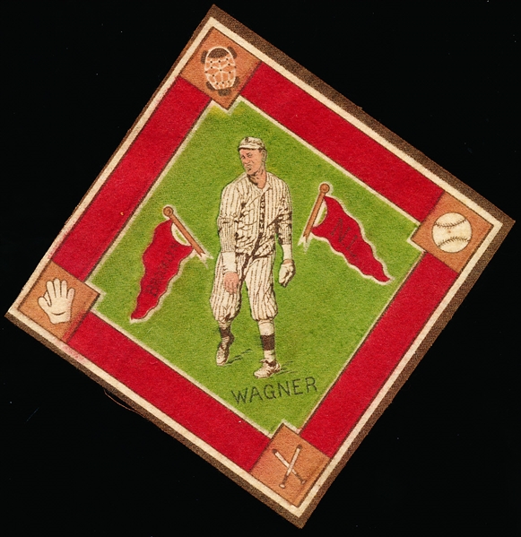 1914 B18 Baseball Blanket- Wagner, Brooklyn NL- Green Infield Version