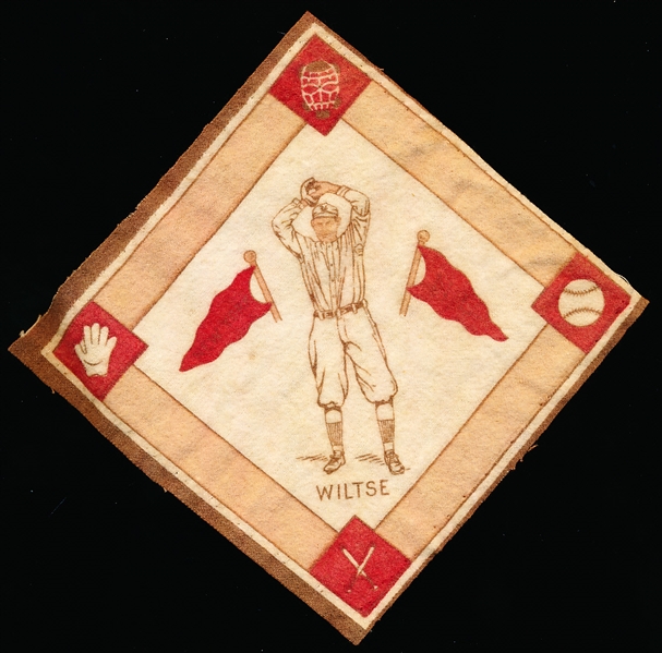 1914 B18 Baseball Blanket- Wiltse, New York NL- Brown Base Paths