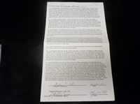 1961 Topps Chewing Gum Contract for Dick Allen