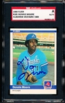 Autographed 1984 Fleer Bsbl. #185 Donnie Moore, Braves- SGC Certified/ Slabbed
