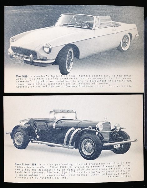 1960’s? Sports Car/ Concept Car Bio Front Exhibits- 25 Asst.