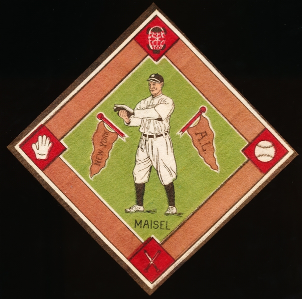 1914 B18 Baseball Blanket- Maisel, New York AL- Green Infield Version