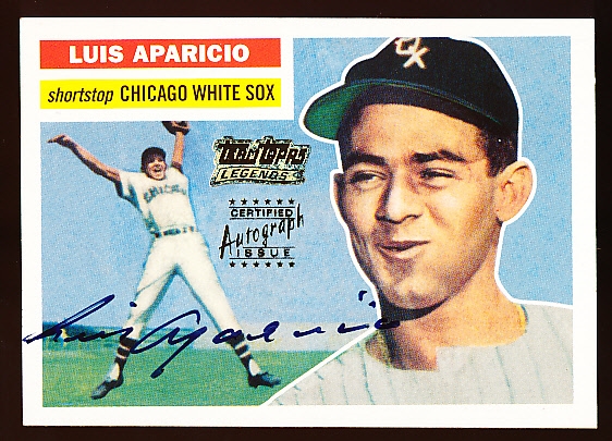 2002 Topps Team Topps Legends “Autographs”- #TT-LA Luis Aparicio, White Sox (1956)