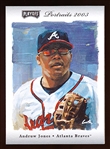 2003 Playoff Portraits Bb- “Silver Autographs”- #3 Andruw Jones, Braves- #13/15 Made!