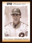 2003 Playoff Portraits Bb- “Autographs Bronze”- #119 Steve Carlton, Phillies- #15/25 Made!