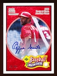 2005 Upper Deck Baseball Heroes- “Red Autographs”- #49 Ozzie Smith, Cardinals- #31/49 Made!