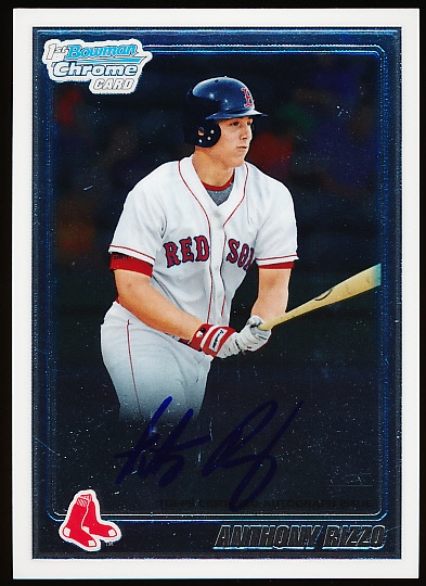 2010 Bowman Chrome Prospects Bb- #BCP101 Anthony Rizzo AU, Red Sox