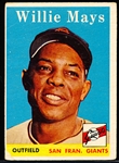 1958 Topps Baseball- #5 Willie Mays, Giants