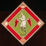 1914 B18 Baseball Blanket- Cutshaw, Brooklyn NL- Green Infield Version