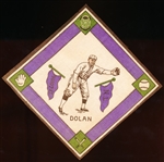 1914 B18 Baseball Blanket- Dolan, St. Louis NL- Purple Pennants Variation
