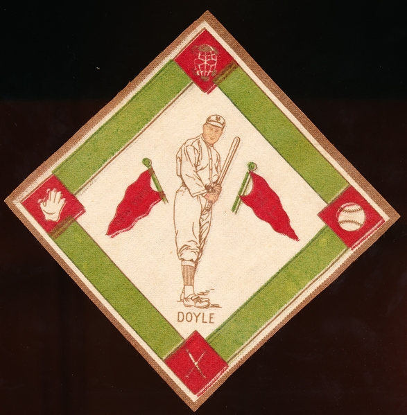 1914 B18 Baseball Blanket- Doyle, New York NL- Green Base Paths
