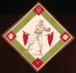1914 B18 Baseball Blanket- Fletcher, New York NL- Green Base Paths Variation