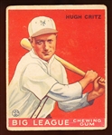 1933 Goudey Bb- #3 Hugh Critz, Giants