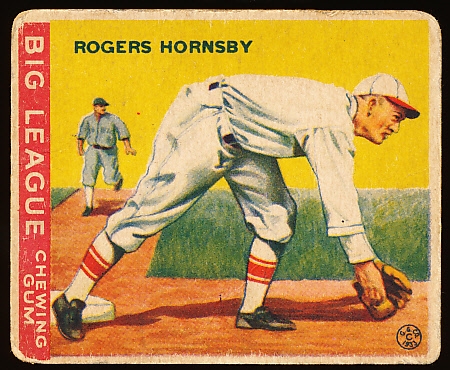 1933 Goudey Baseball- #119 Rogers Hornsby, Cardinals- Hall of Famer!