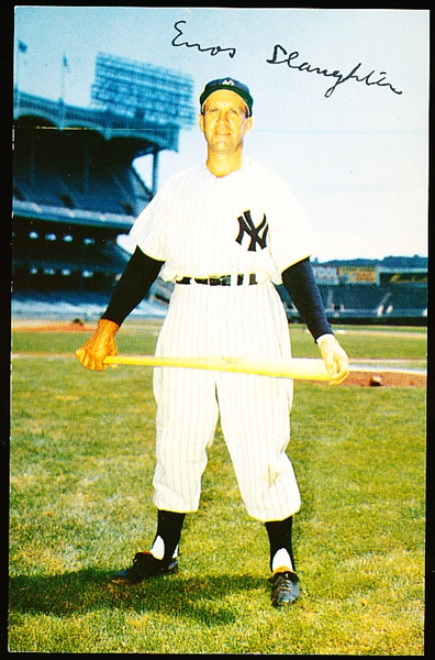 1952-55 Dormand Baseball Postcard- #133 Enos Slaughter, Yankees- Tough Card!