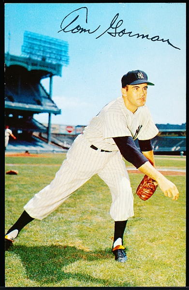 1952-55 Dormand Baseball Postcard- #134 Tom Gorman, Yankees