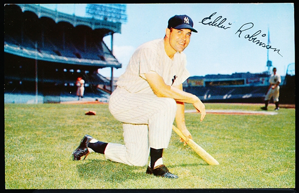 1952-55 Dormand Baseball Postcard- #135 Eddie Robinson, Yankees