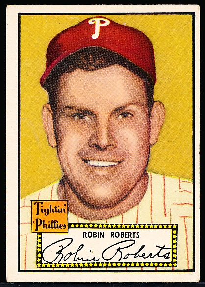 1952 Topps Baseball- #59 Robin Roberts, Phillies- Black Back