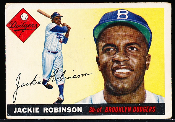 1955 Topps Baseball- #50 Jackie Robinson, Dodgers- Hall of Famer!