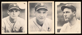 1939 Playball Baseball- 3 Diff Detroit Tigers
