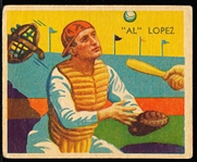1934-36 Diamond Stars Baseball- #28 Al Lopez, Dodgers- 1935 Green Back