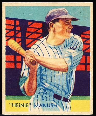 1934-36 Diamond Stars Baseball- #30 Heinie Manush, Washington- 1935 Green Back