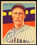 1934-36 Diamond Stars Baseball- #32 Sam Rice, Indians- 1935 Green Back