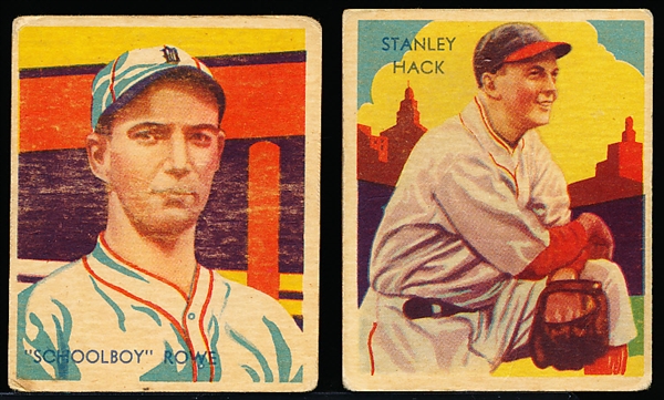 1934-36 Diamond Stars Baseball- 2 Cards