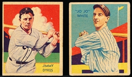 1934-36 Diamond Stars Baseball- 2 Diff- 1935 green backs.