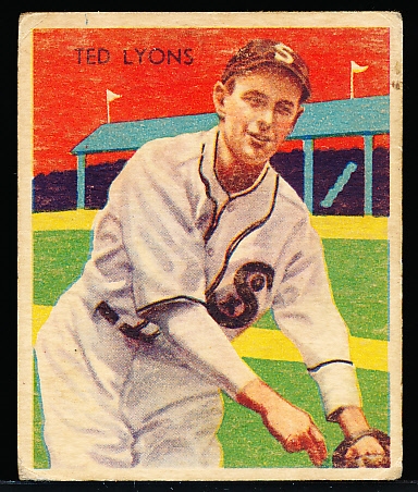 1934-36 Diamond Stars Baseball- #43 Ted Lyons, White Sox- 1935 green back.