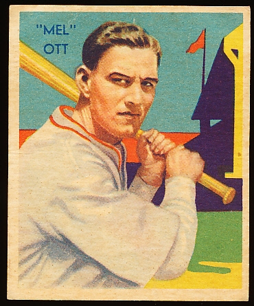 1934-36 Diamond Stars Baseball- #50 Mel Ott, Giants- 1935 green back.
