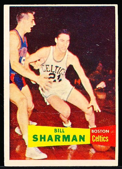 1957-58 Topps Bask- #5 Bill Sharman, Celtics- RC