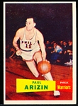 1957-58 Topps Bask- #10 Paul Arizin, Philadelphia- RC