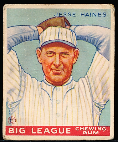1933 Goudey Baseball- #73 Jesse Haines, Reds