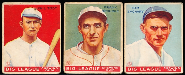1933 Goudey Baseball- 3 Diff