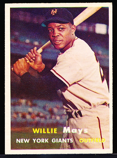 1957 Topps Baseball- #10 Willie Mays, Giants