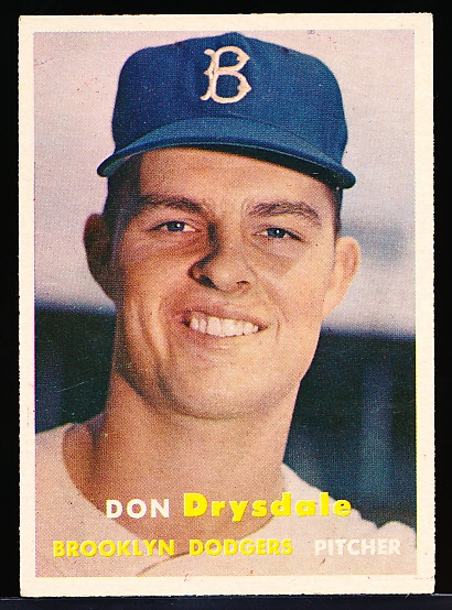 1957 Topps Baseball- #18 Drysdale RC- NrEx 60/40