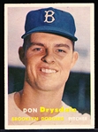1957 Topps Baseball- #18 Drysdale RC- NrEx 60/40