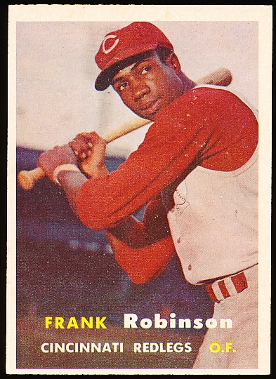 1957 Topps Baseball- #35 Frank Robinson, Reds- Rookie!