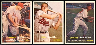 1957 Topps Baseball- 9 Diff