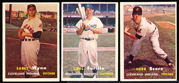 1957 Topps Baseball- 4 Diff