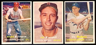 1957 Topps Baseball- 4 Diff