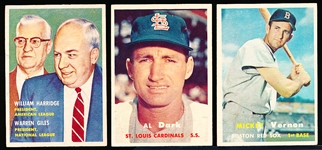 1957 Topps Baseball- 5 Diff